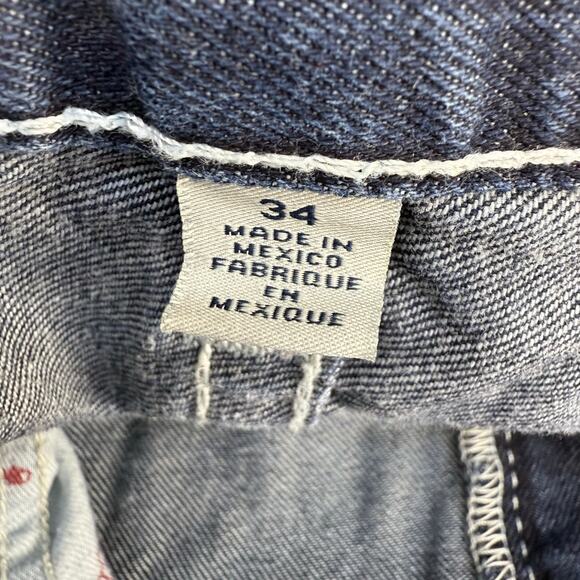 True Religion Men's Jeans 34 Dark Blue Skinny Pocket Flap Preppy Normcore Jeans - Picture 9 of 14